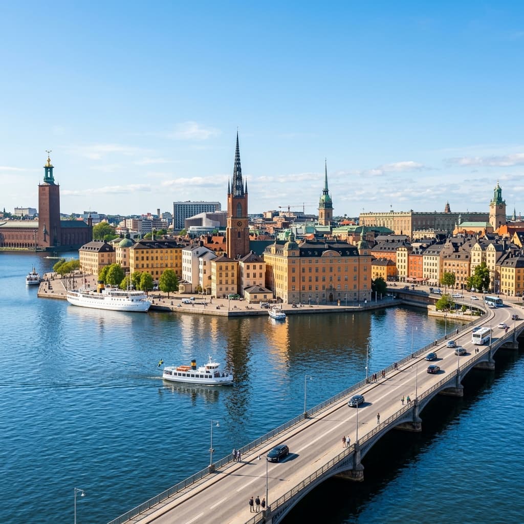 Sweden Stockholm Landscape Background